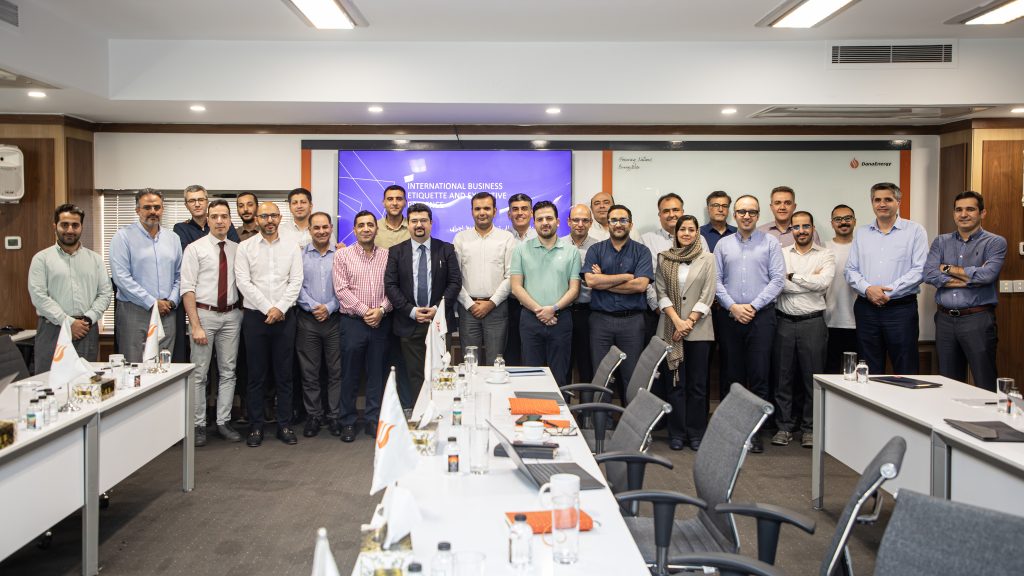 Dana Energy senior leaders participating in the International Business Etiquette & Executive Presence workshop, September 2025, led by Dr. Erfan Vafaifard