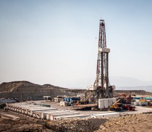 Dana Energy’s Dana-1 rig at the Pazan Field in Fars Province, Iran, during the successful drilling of the second exploratory well that confirmed major gas and oil reserves.